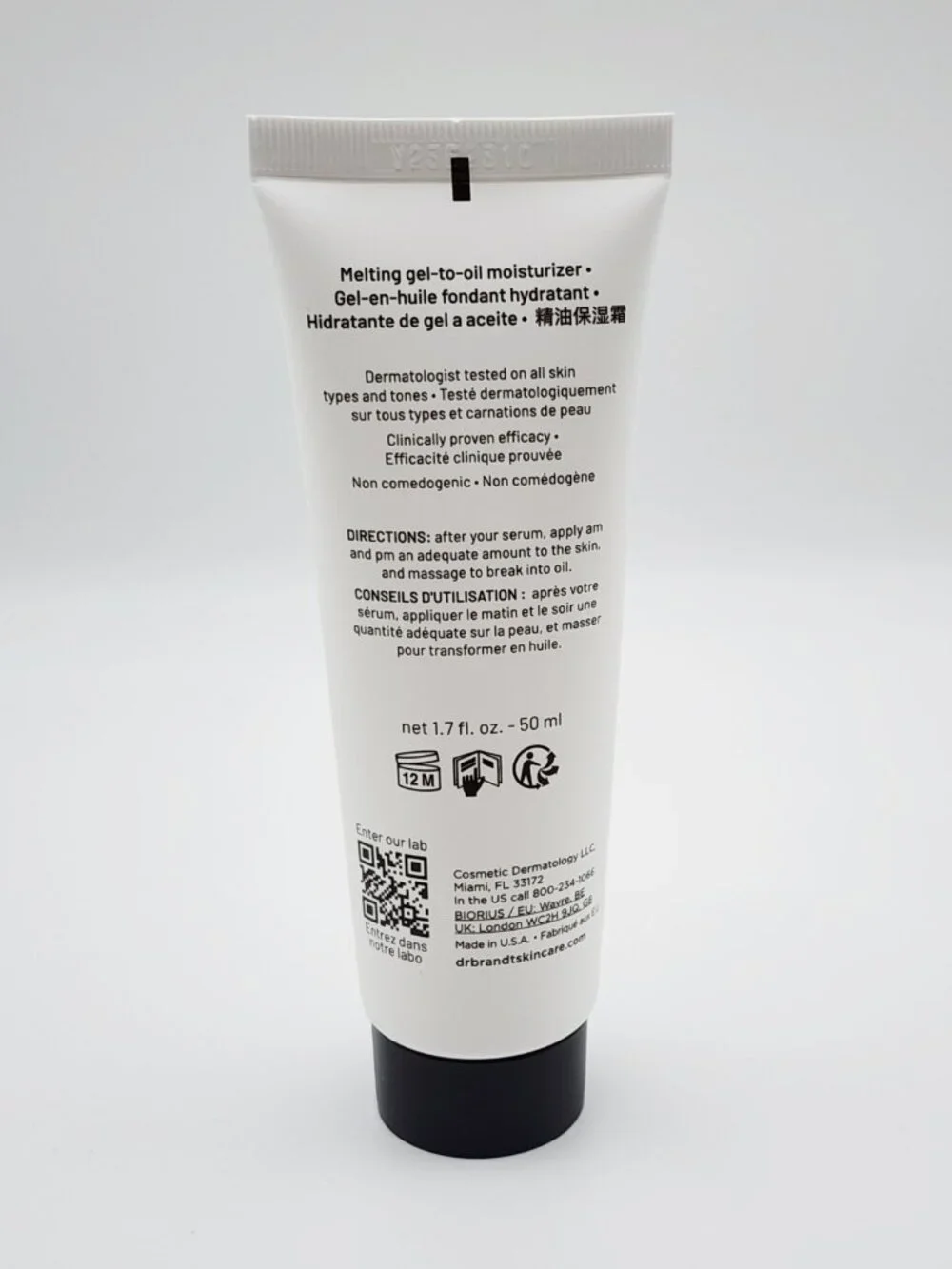 Dr Brandt Dr B Lab Melting Gel To Oil Moisturizer Face Cream Pro-Vit B5 1.7 oz